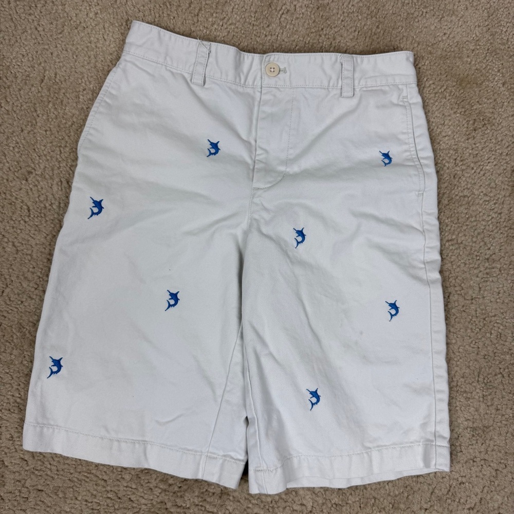 Vineyard Vines Embroidered Shorts Swordfish Pattern Boys Size 14 - Picture 2 of 10